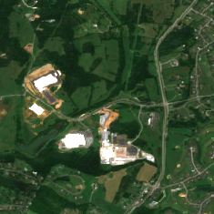 Botetourt County Data Center site on 2018-07-08, Sentinel-2 satellite true color