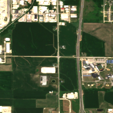 Cedar Rapids Data Center site on 2018-07-08, Sentinel-2 satellite true color