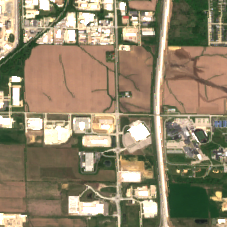 Cedar Rapids Data Center site on 2025-05-10, Sentinel-2 satellite true color