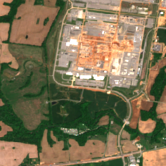 Google Clarksville Campus site on 2018-05-08, Sentinel-2 satellite true color