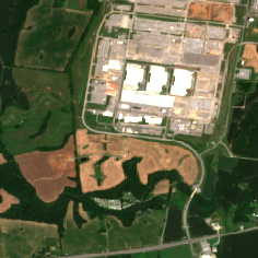 Google Clarksville Campus site on 2020-07-11, Sentinel-2 satellite true color