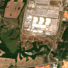 Google Clarksville Campus site on 2022-06-21, Sentinel-2 satellite true color