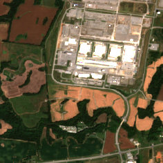 Google Clarksville Campus site on 2024-09-08, Sentinel-2 satellite true color