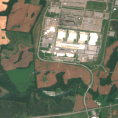 Google Clarksville Campus site on 2025-06-10, Sentinel-2 satellite true color