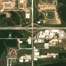 Google Lincoln Data Center (Agate) site on 2024-08-01, Sentinel-2 satellite true color