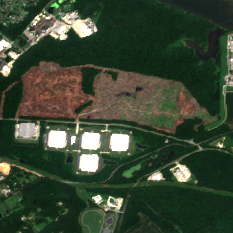 Google Project Peanut (Bermuda Hundred) site on 2025-07-08, Sentinel-2 satellite true color