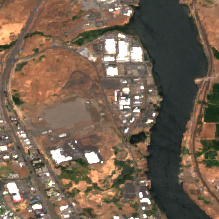 Google The Dalles Data Center Expansion (2nd/3rd buildings) site on 2018-08-01, Sentinel-2 satellite true color