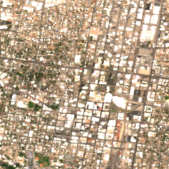 H5 Albuquerque (505 Marquette) site on 2024-05-25, Sentinel-2 satellite true color