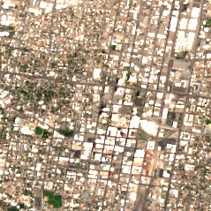 H5 Albuquerque (505 Marquette) site on 2025-08-03, Sentinel-2 satellite true color