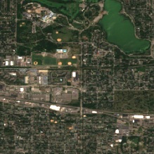 H5 Minneapolis site on 2018-08-13, Sentinel-2 satellite true color