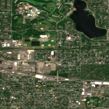 H5 Minneapolis site on 2020-06-05, Sentinel-2 satellite true color
