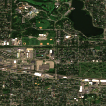 H5 Minneapolis site on 2024-09-07, Sentinel-2 satellite true color