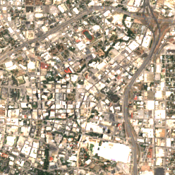 H5 San Antonio (100 Taylor) site on 2025-05-23, Sentinel-2 satellite true color