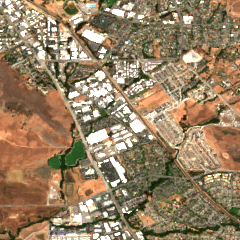 H5 San Luis Obispo site on 2025-07-24, Sentinel-2 satellite true color
