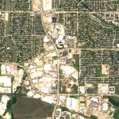 Dallas (Plano) site on 2018-08-25, Sentinel-2 satellite true color