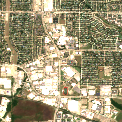 Dallas (Plano) site on 2020-08-19, Sentinel-2 satellite true color