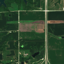 Microsoft Des Moines Project Osmium site on 2018-07-06, Sentinel-2 satellite true color