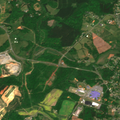 Microsoft Boyd Farms (CLT10) Data Center site on 2018-05-04, Sentinel-2 satellite true color