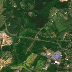 Microsoft Boyd Farms (CLT10) Data Center site on 2020-05-03, Sentinel-2 satellite true color