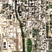717 South Wells site on 2022-07-09, Sentinel-2 satellite true color