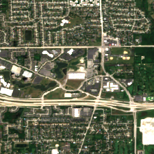 Chicago CH1 site on 2022-07-09, Sentinel-2 satellite true color