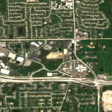 Chicago CH2 site on 2018-05-16, Sentinel-2 satellite true color