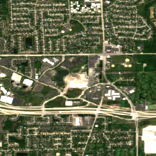 Chicago CH2 site on 2020-06-14, Sentinel-2 satellite true color