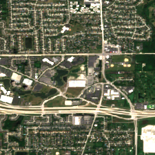 Chicago CH2 site on 2022-07-09, Sentinel-2 satellite true color
