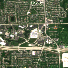 Chicago CH2 site on 2024-05-19, Sentinel-2 satellite true color