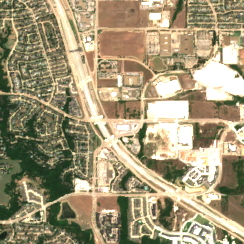 Dallas TX1 site on 2018-07-31, Sentinel-2 satellite true color