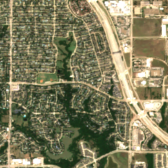 Dallas TX3 site on 2020-08-19, Sentinel-2 satellite true color