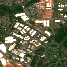 Ashburn VA1 site on 2018-05-24, Sentinel-2 satellite true color
