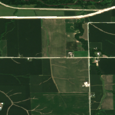 Cedar Rapids site on 2018-07-08, Sentinel-2 satellite true color