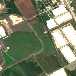 DFW2 DC2 site on 2024-06-14, Sentinel-2 satellite true color