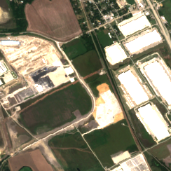 DFW2 DC3 site on 2025-09-10, Sentinel-2 satellite true color