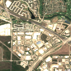 QTS Irving 1 site on 2018-08-25, Sentinel-2 satellite true color