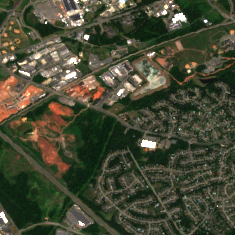 QTS Manassas DC1 site on 2018-07-08, Sentinel-2 satellite true color