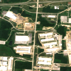 New Albany 1 site on 2025-08-01, Sentinel-2 satellite true color