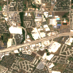 SDC Austin site on 2024-08-21, Sentinel-2 satellite true color