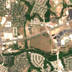 PowerCampus Austin site on 2022-06-25, Sentinel-2 satellite true color