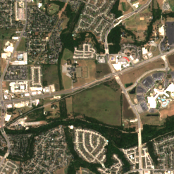 PowerCampus Austin site on 2024-08-21, Sentinel-2 satellite true color