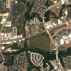 PowerCampus Austin site on 2025-09-10, Sentinel-2 satellite true color
