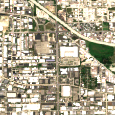 STACK Elk Grove Village site on 2022-07-09, Sentinel-2 satellite true color