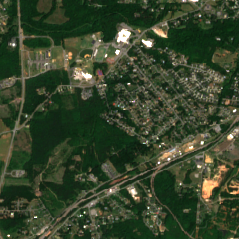 T5 Kings Mountain site on 2018-05-12, Sentinel-2 satellite true color