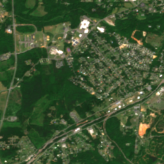 T5 Kings Mountain site on 2020-05-03, Sentinel-2 satellite true color