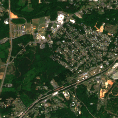 T5 Kings Mountain site on 2022-05-11, Sentinel-2 satellite true color