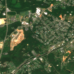 T5 Kings Mountain site on 2025-06-26, Sentinel-2 satellite true color