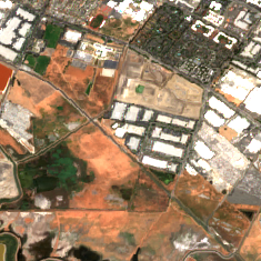 T5 @ Silicon Valley site on 2018-07-09, Sentinel-2 satellite true color