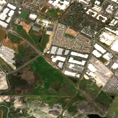 T5 @ Silicon Valley site on 2024-05-03, Sentinel-2 satellite true color