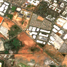 T5 @ Silicon Valley site on 2025-06-17, Sentinel-2 satellite true color